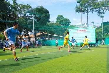 Football competition in celebration of the anniversary of establishment of the corporation ...
